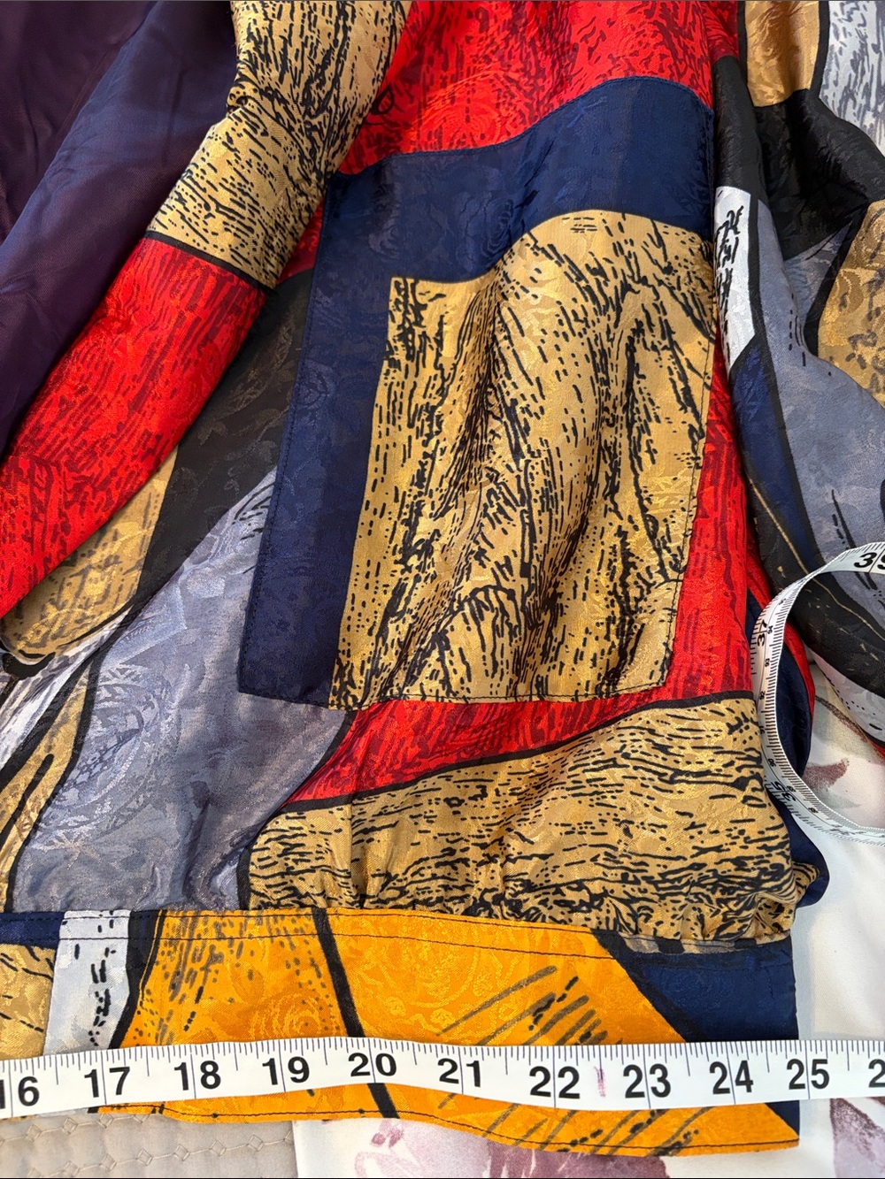 Vintage Picasso Bold Red Multi-Color Abstract Blazer - Picture 5 of 7